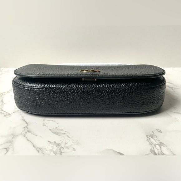 ❌SOLD❌ New Tory Burch Pebbled Leather Crossbody Bag Black - Picture 5 of 11